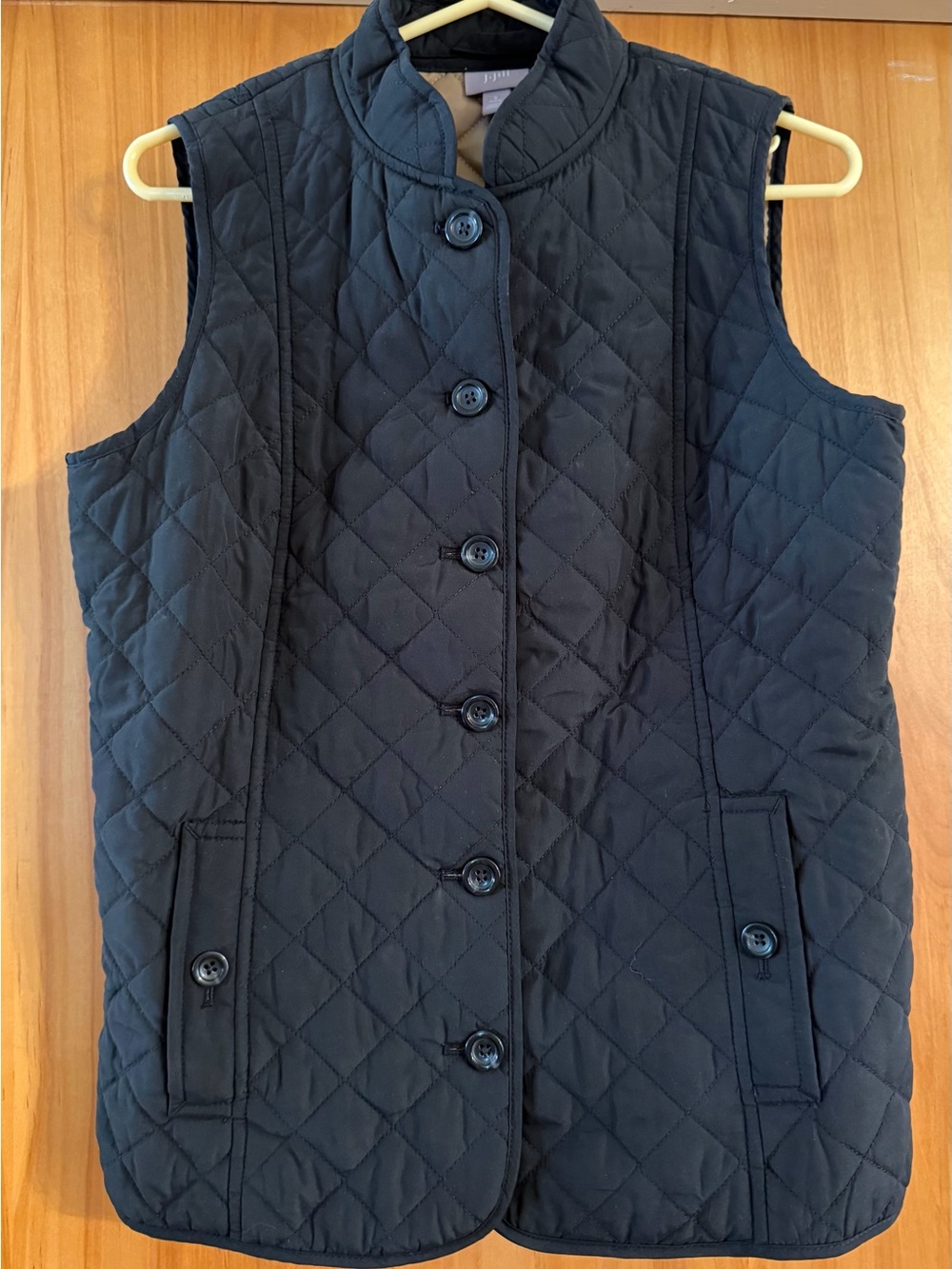 J. Jill Quilted Sleeveless Vest in Black